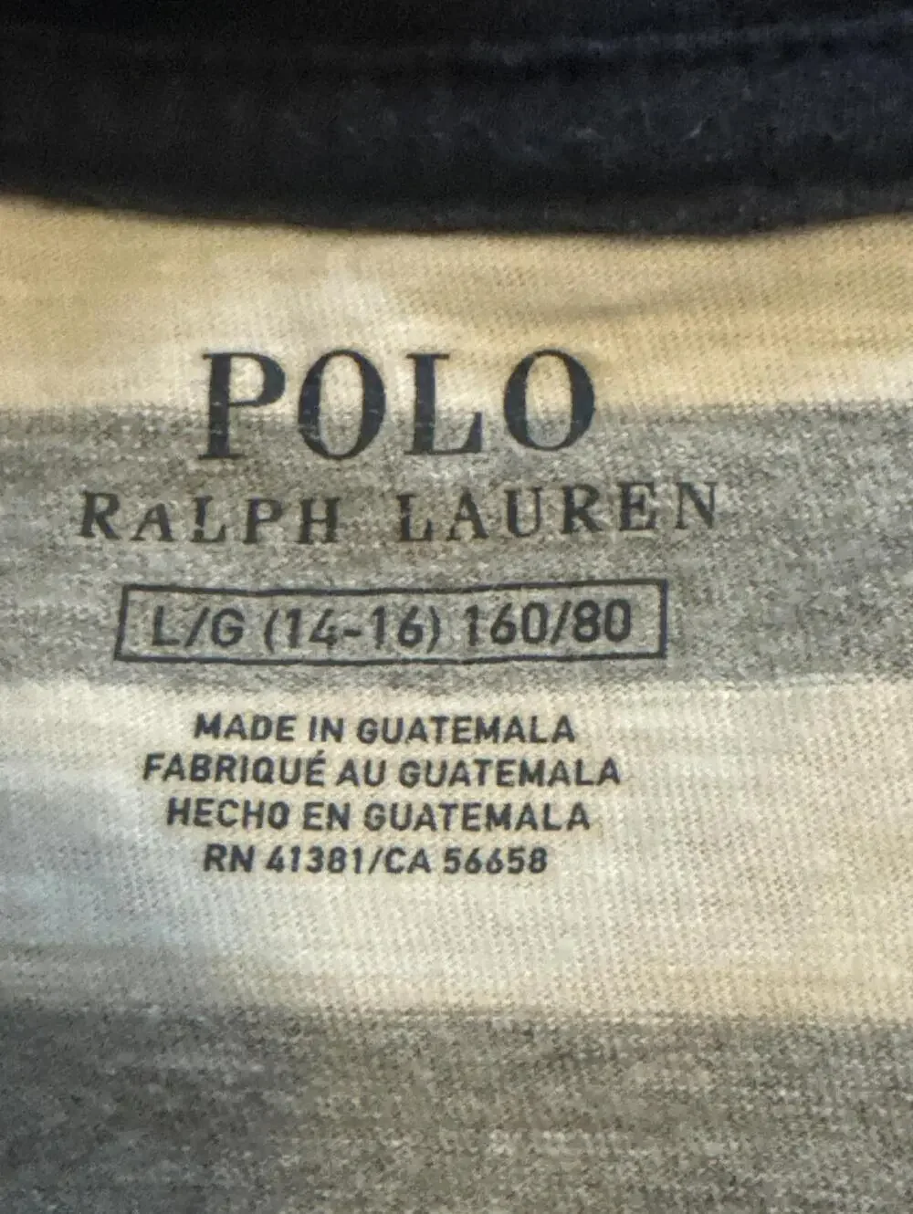 Polo Ralph Lauren Boys Striped Casual Tee Large